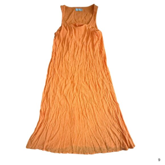 BUNDLE: GW HATCH Blue Midi Dress + EVERLANE Orange Midi Dress, Size M (BB1803B) - Picture 4 of 5